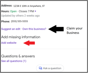 Used car dealership Google my business profile showing how to verify their used car dealership business profile and add a website. Turbocharge Marketing Solutions (TMS) Indianapolis, IN 46236 (618) 694-9248